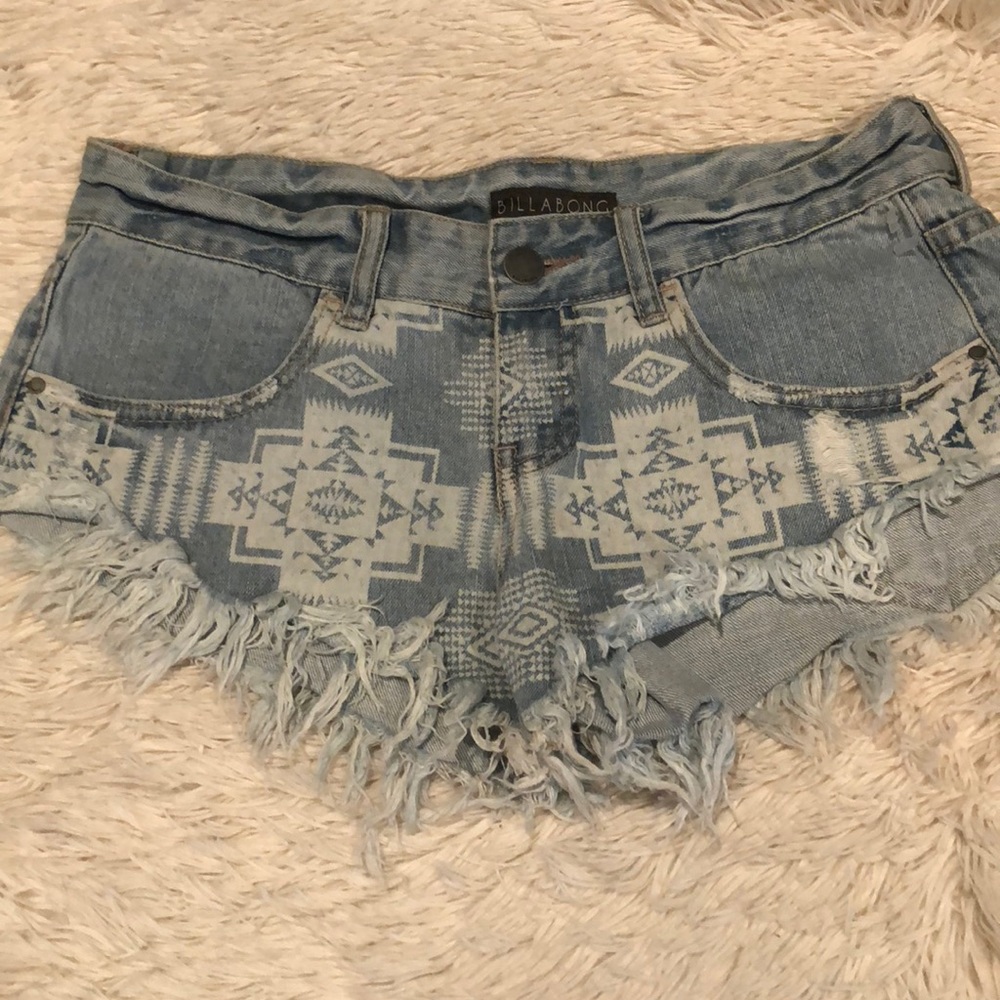 Aztec denim shorts